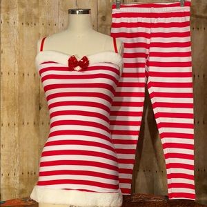 Red and white Stretch Lingerie